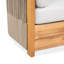 Chaise longue d'extérieur en bois d'acacia avec coussin Layton 