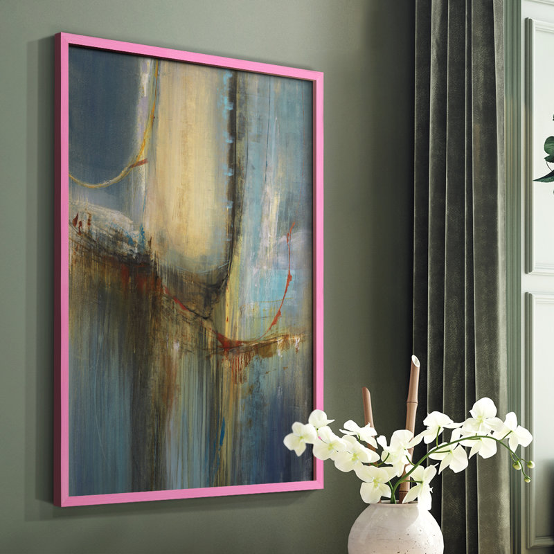 Moon Shadows Framed Print - Solid Wood, Pink, 10" H x 8" W