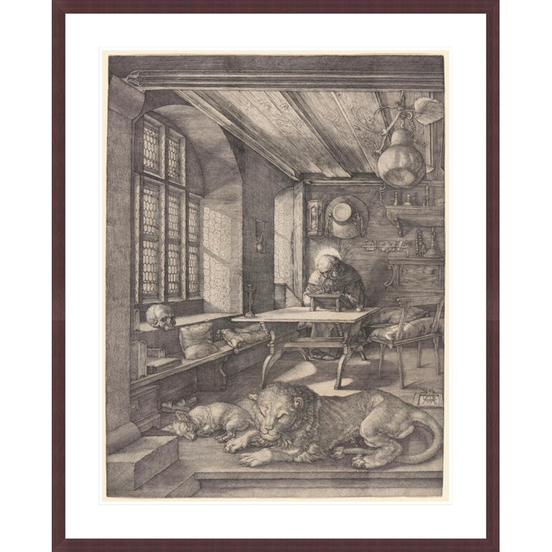 «St. Jerome in His Study» par Albrecht Dürer, impression giclée encadrée, H 41,33 po x l 33,5 po