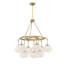 Lustre 9 lumières Meridian en laiton naturel-1828006390
