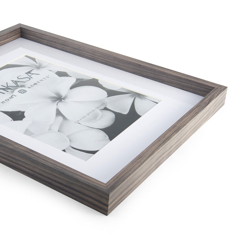 Bold Gallery W/Mat MDF Multi-Size Photo Frame, Black, 8" x 10", 16" x 20"