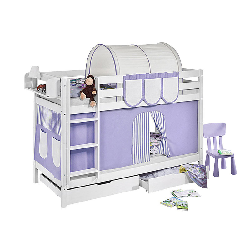 Jelle Solid Wood Bunk Bed by Lilokids, Single (3'), Purple