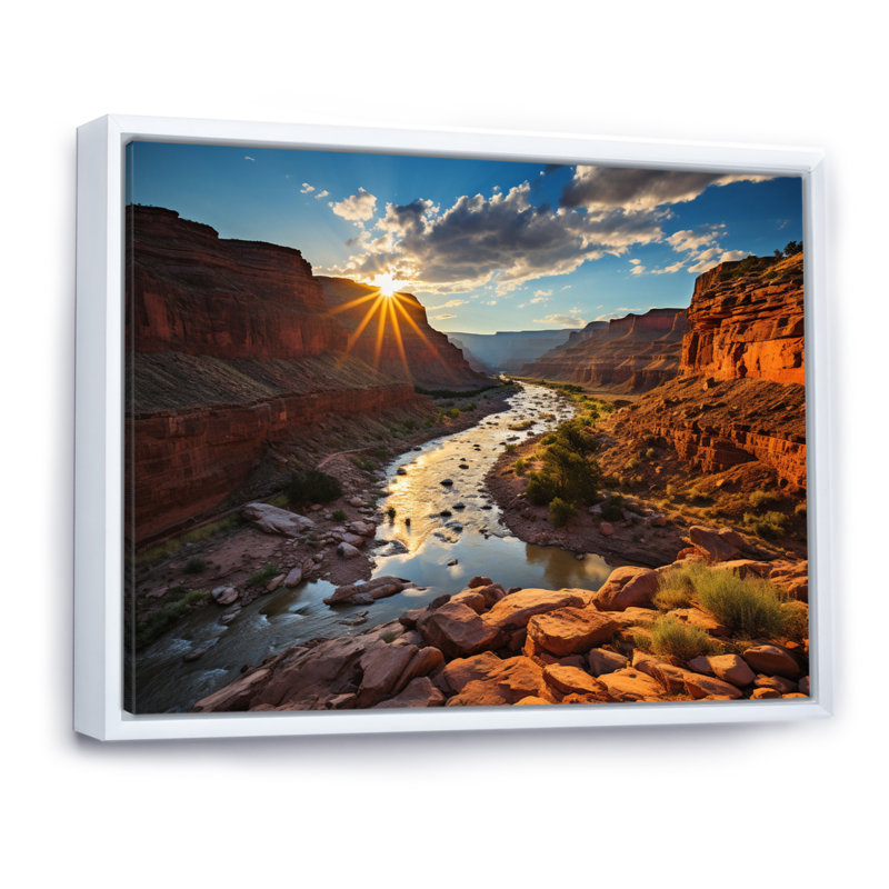 Canyon Rhapsody I - impression, H 12 po x l 20 po x P 1 po, Cadre flottant blanc