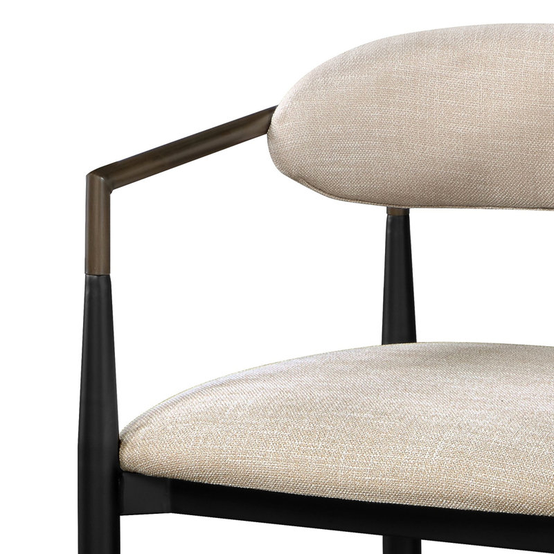 Ensemble de 2 chaises d'appoint Jaramillo, Lin beige