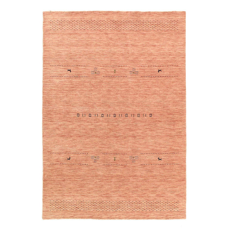 Geometric Area Rug in Rose