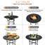 Table de salle à manger 31,5 po avec foyer au charbon de bois et grille de cuisson