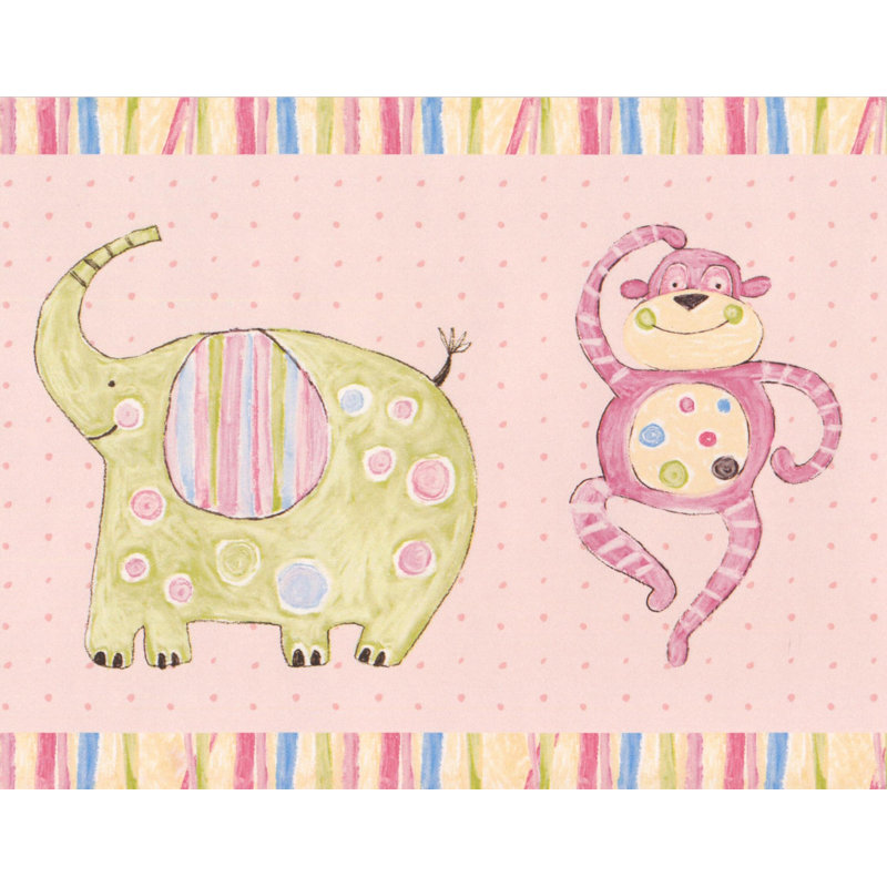 Bordure murale animaux peints