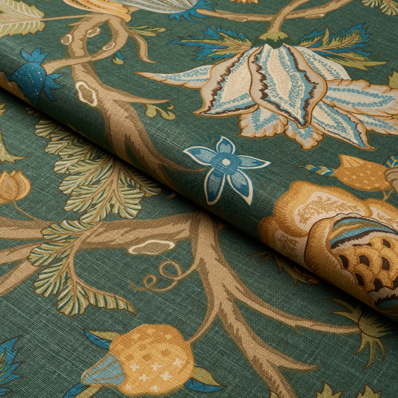 Darsy Tree Of Life Fabric, Juniper