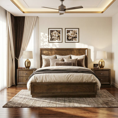 Hardeman 3-Piece Panel Bedroom Set with Nightstands