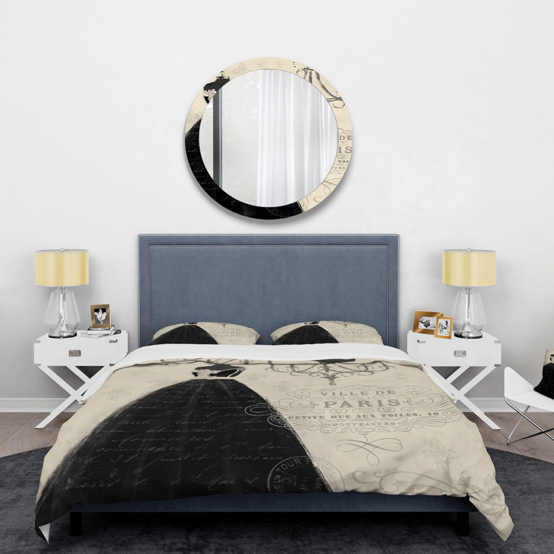 French Couture I - Ensemble de housse de couette Fashion - Microfibre de polyester, Crème