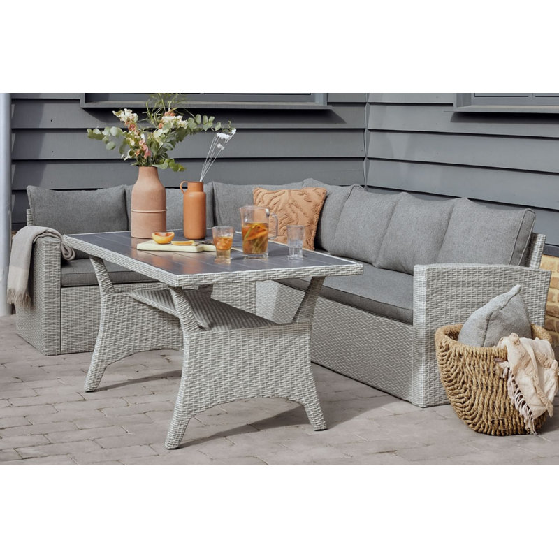 Wicker 5 - Person Garden Lounge Set with Cushions