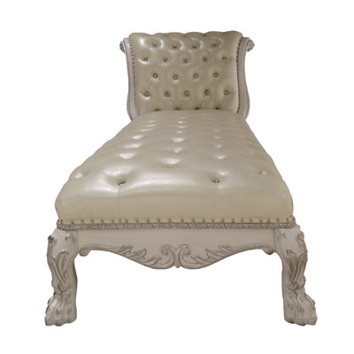 Renningers Faux Leather Chaise Lounge