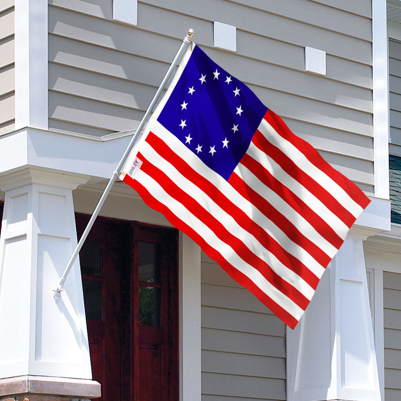 Patriotic 3x5 Foot Red and White Polyester American Flag