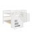 Twin-Twin Over Full L-Shaped Bunk Bed With 3 Drawers, Movable Desk, And Closet-1618093267