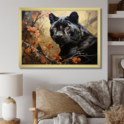 «Bethanni Black Panther Collage of Nature», reproduction sur toile