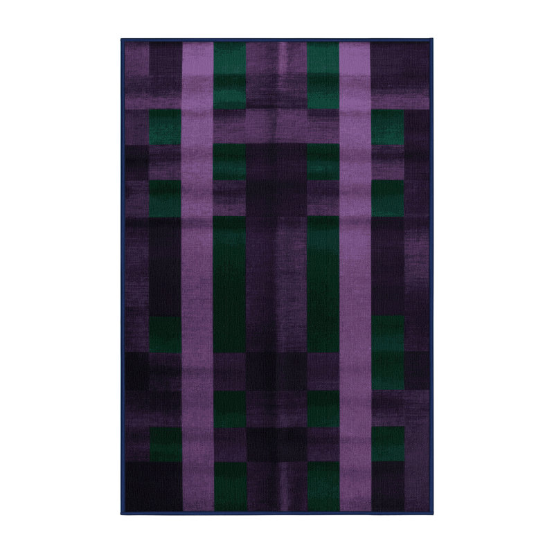 Tapis mauve lavable à la machine, Rectangle 7 pi x 9 pi