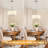 Cruce 4 - Light Drum Chandelier With Off-white Linen Fabric Shade, Dining Room Light Fixtures Over-table, Modern Farmhouse Chandeliers For Bedroom Foyer Living Room Entryway Kitchen, Drum-pendant-light-1814019372-1814309262