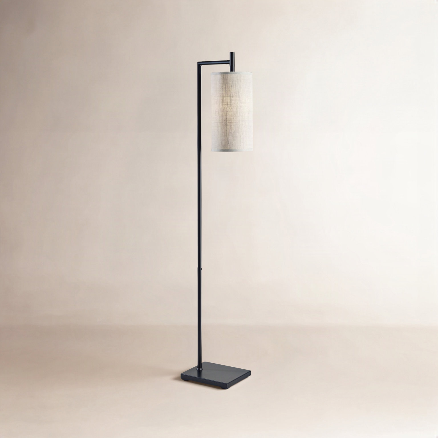 Elina 65'' Floor Lamp, Black, Beige