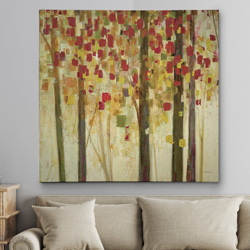 " Autumn Shimmer ", 24" H x 24" W x 1.5" D, Wrapped Canvas