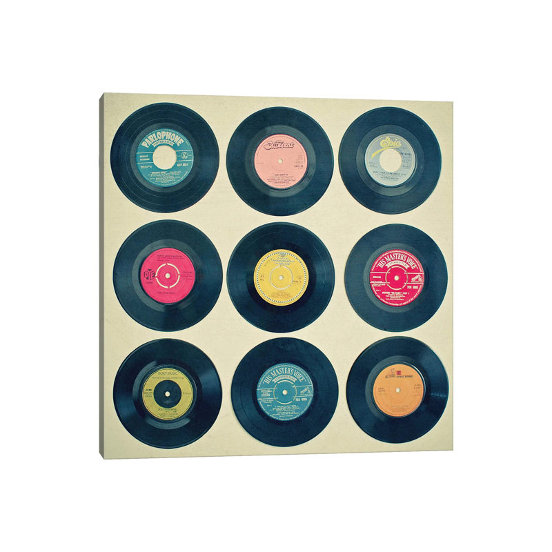 Collection de vinyle par Cassia Beck - impression, H 26 po x l 26 po x P 1,5 po, Pas de tapis, Toile tendue