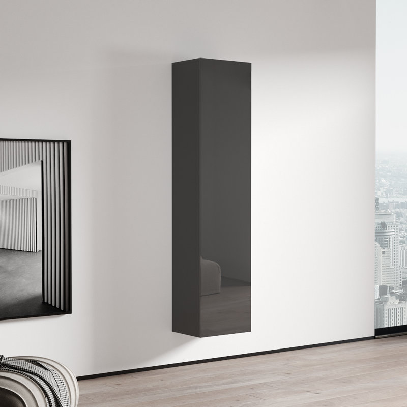 Fly Modular 67'' H x 15.75'' W Standard Floating Bookcase, Gray