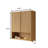 ZULA 26" Wall-Mounted Striped Bathroom Cabinet-1050295825