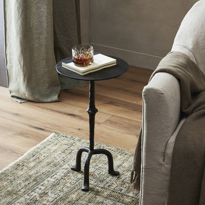 Jocelyn End Table, Dark Brass