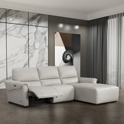 Minnich Upholstered Power Reclining L-Shaped Sectional