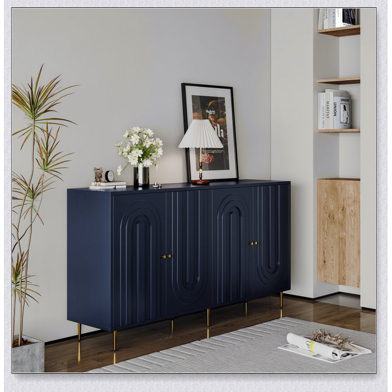 Armoire de rangement Buffet Modern, Bleu