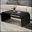 Table basse Farmhouse American Country Aesthetic - Design incurvé Art déco, installation facile pour les salons-121048603