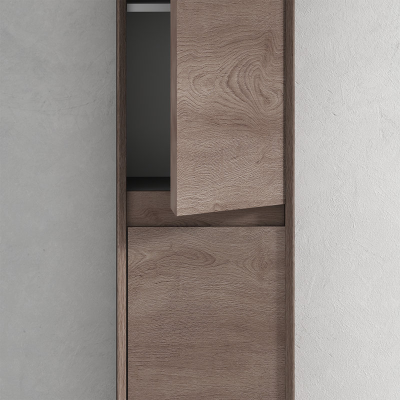 Armoire à linge 14 po Banfield, Chêne rouge