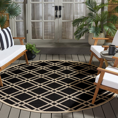 Tapis d'intérieur / extérieur à motif géométrique Sanzone Performance