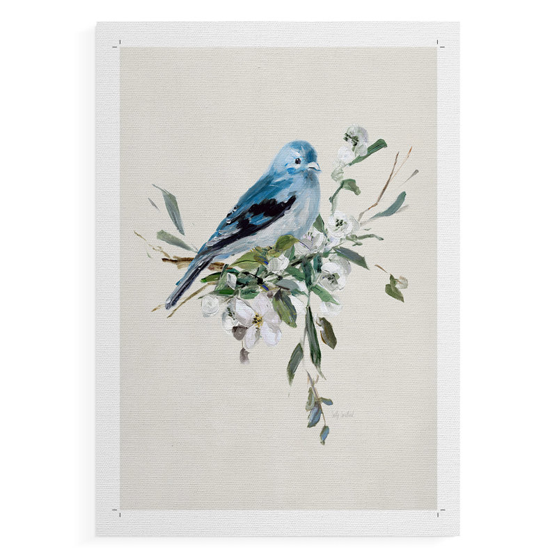 «Bluebird Happy I», impression sur toile seulement - non encadrée, H 18 po x l 12 po