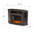 Austindale Criss Cross Fireplace w/ Media Storage
