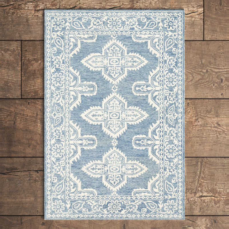 Londono Hand Tufted Wool Oriental Indoor Rug, Rectangle 8' x 10'