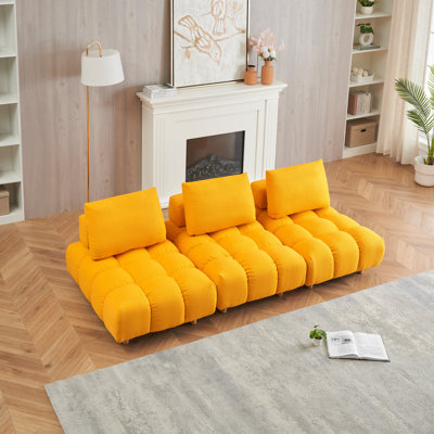 Canapé moderne en tissu de 90 pouces avec sièges spacieux