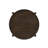 Round Solid Wood End Table, Dark Brown