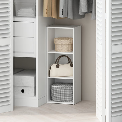 Ebern Designs Reed Open Shelf Multipurpose Bookcase, Storage Organizer, White