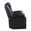 Fauteuil inclinable électrique noir avec accoudoirs coussinés-1619345904