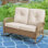 Meetwarm Outdoor Wicker Loveseat Rocking Chair, 2-Person Patio Rattan Double Rocker Sofa With Thick Cushions, All-Weather Loveseat Rocker For Porch, Backyard & Garden