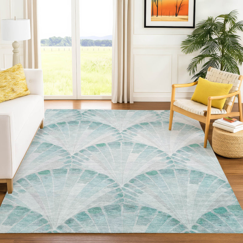 Tapis côtier intérieur / extérieur lavable à la machine ACN2401, Rectangle 5 pi x 7 pi 6 po