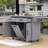 Okeima Kitchen Island Cart with Drop Leaf, Spice and Towel Racks, Trash Can Storage and Rolling Wheels-719211086