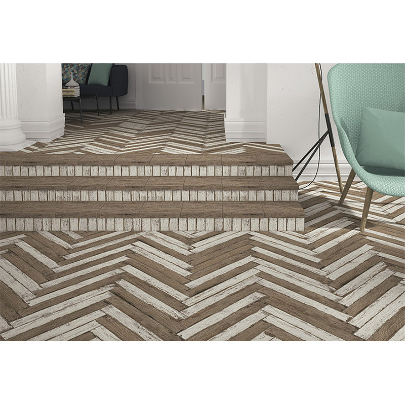 3" x 24" Porcelain Wood Look Wall & Floor Tile, Urban White