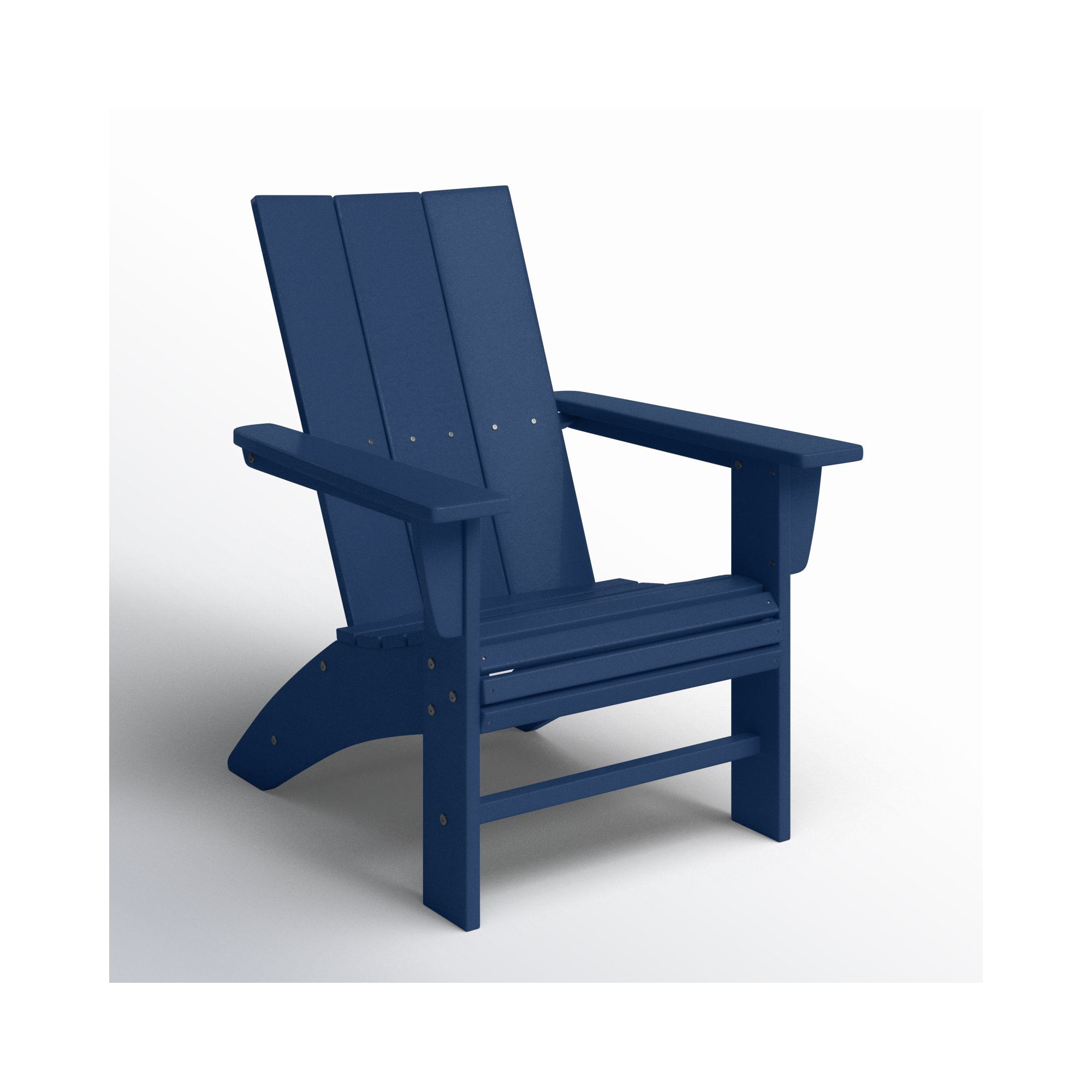 POLYWOOD Modern Curveback Adirondack Chair, Navy