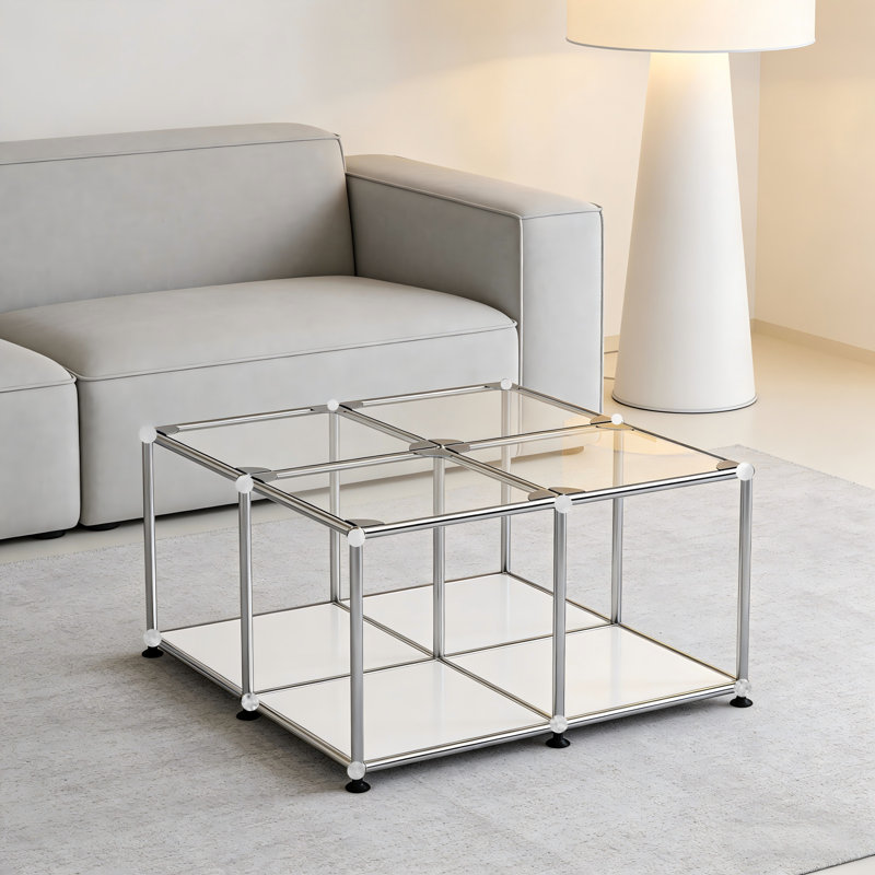 Armoire de rangement moderne, buffet modulaire en métal, crédence de bureau polyvalente en acier et buffet pour le salon, la cuisine et le bureau personnel
