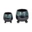 Ensemble de 2 pots à fleurs ronds et en céramique Ereka-1396259754