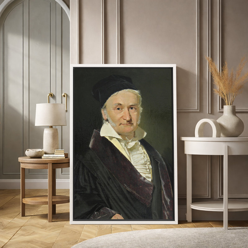 Distingué Elder Gentleman Portrait, H 36 po x l 24 po x P 1,5 po, Cadre flottant blanc