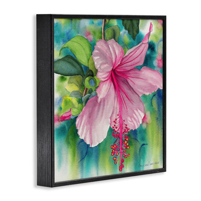 Delicate Beauty Hibiscus Framed Giclee Art, Design By Christine Reichow