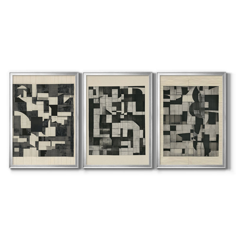 ABSTRACT Series DCCCLX-III - Toile tendue avec châssis sur mesure - 3 pièces
