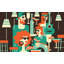 Premium Wallpaper Wall Mural - Cocktail Party Scene-120213142